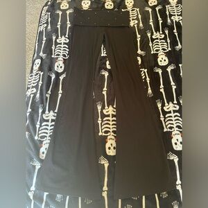 PINK Victoria's Secret Black Flare Leggings With Bling Decals On Fold-over